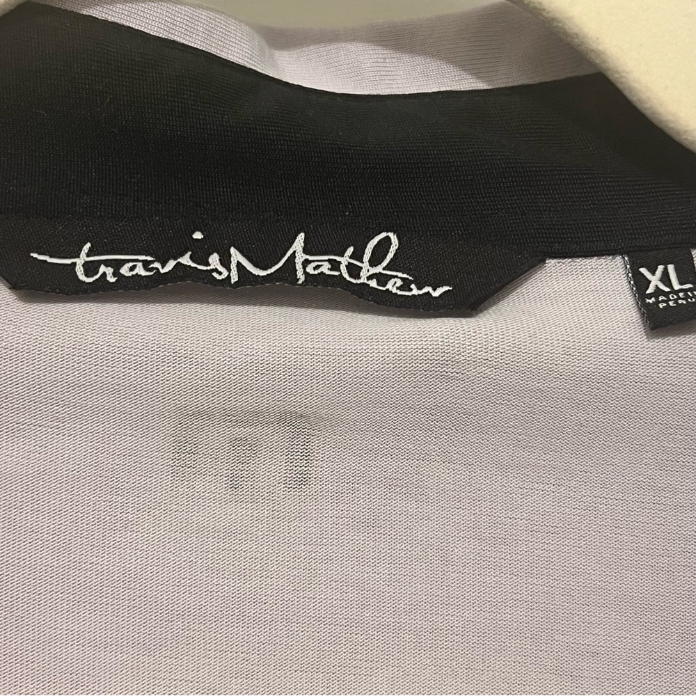 Travis Mathew Men's XL Polo Shirt Gray Performance Golf Logo|Excellent Condition - Picture 6 of 12